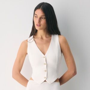 Aritzia Pacino Vest - Crepette White